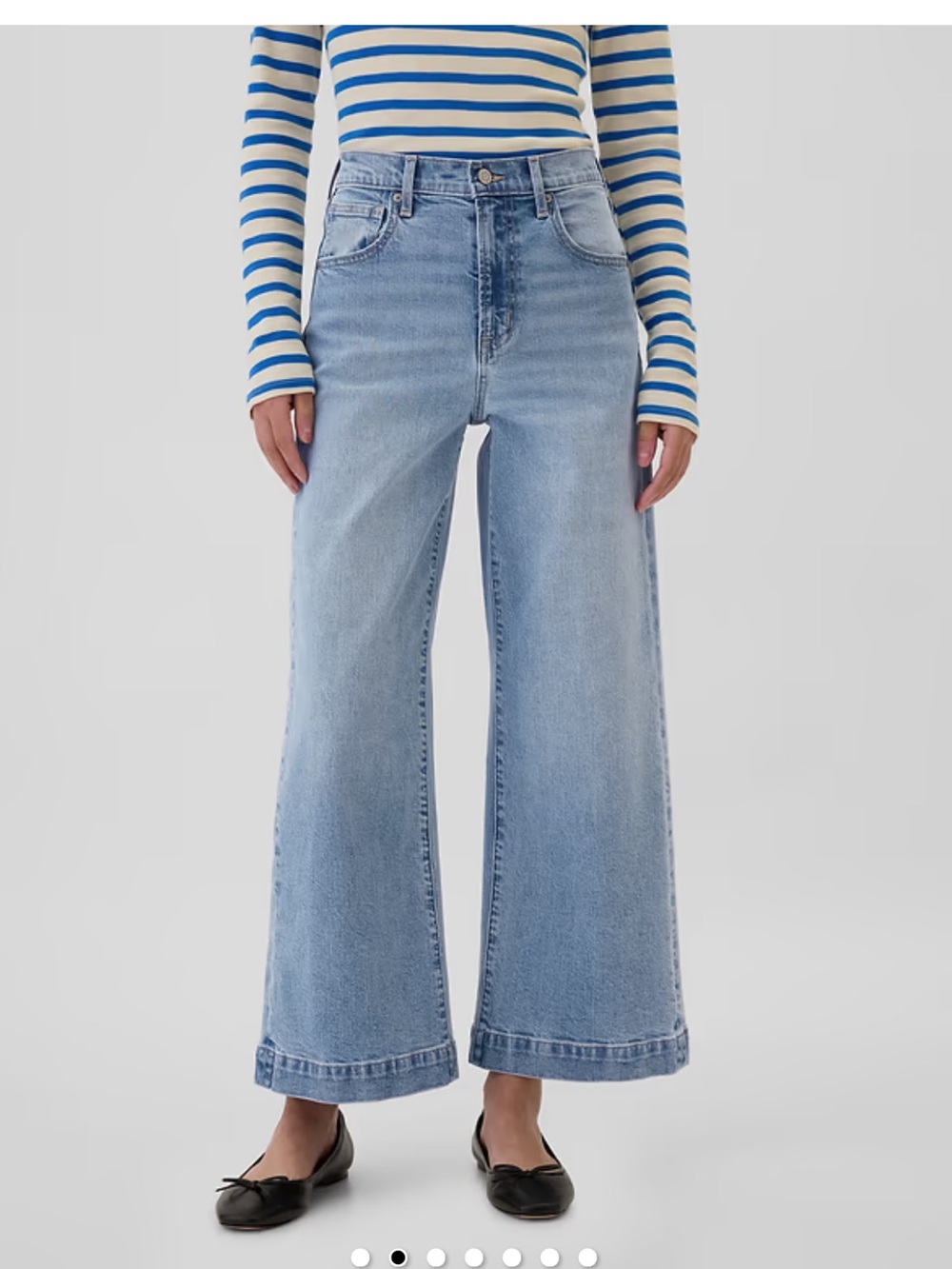 GAP Light Blue High-Rise Wide-Leg Jeans